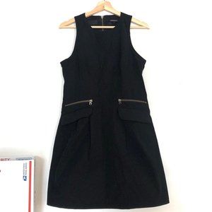 euc NANETTE LEPORE 4-pocket little black dress sleeveless LBD